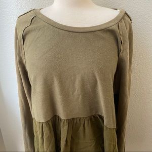 Umgee French Terry Collared Top